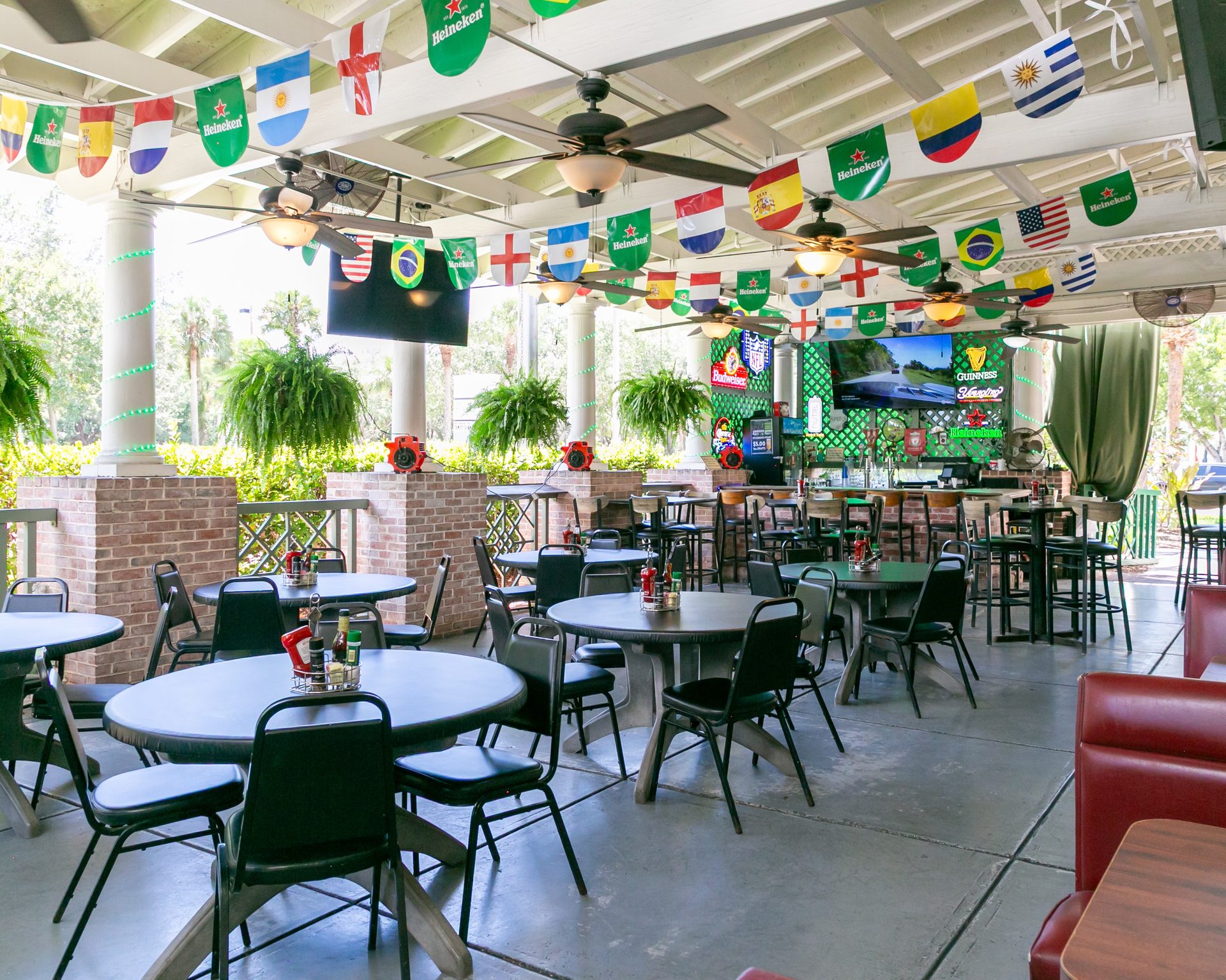 The covered patio