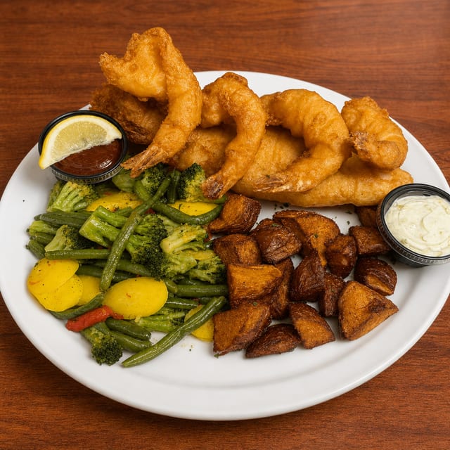 Pangasius & Shrimp Dinner.