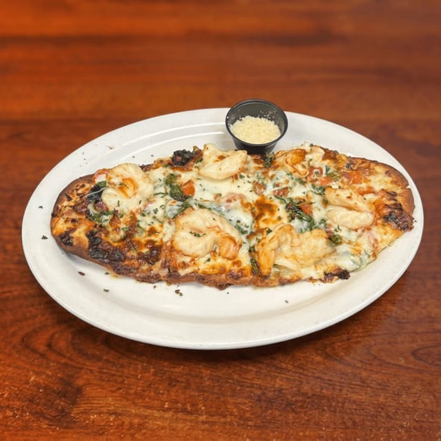 Shrimp Scampi Flat Bread.