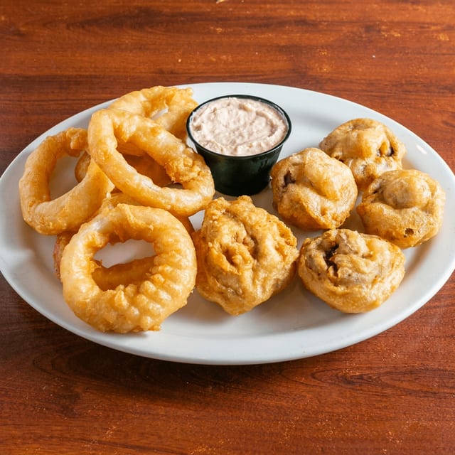Beer Battered Mushrooms.