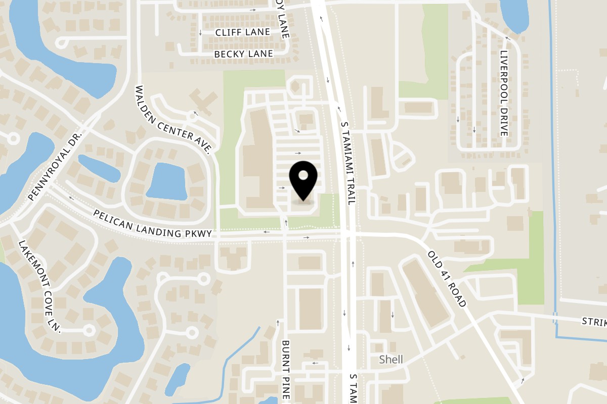 Map showing the location of British Open Pub on 24630 S Tamiami Trl # A in Bonita Springs